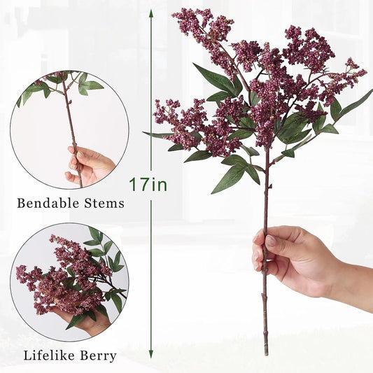 Nandina Berry Stems — Set of 6