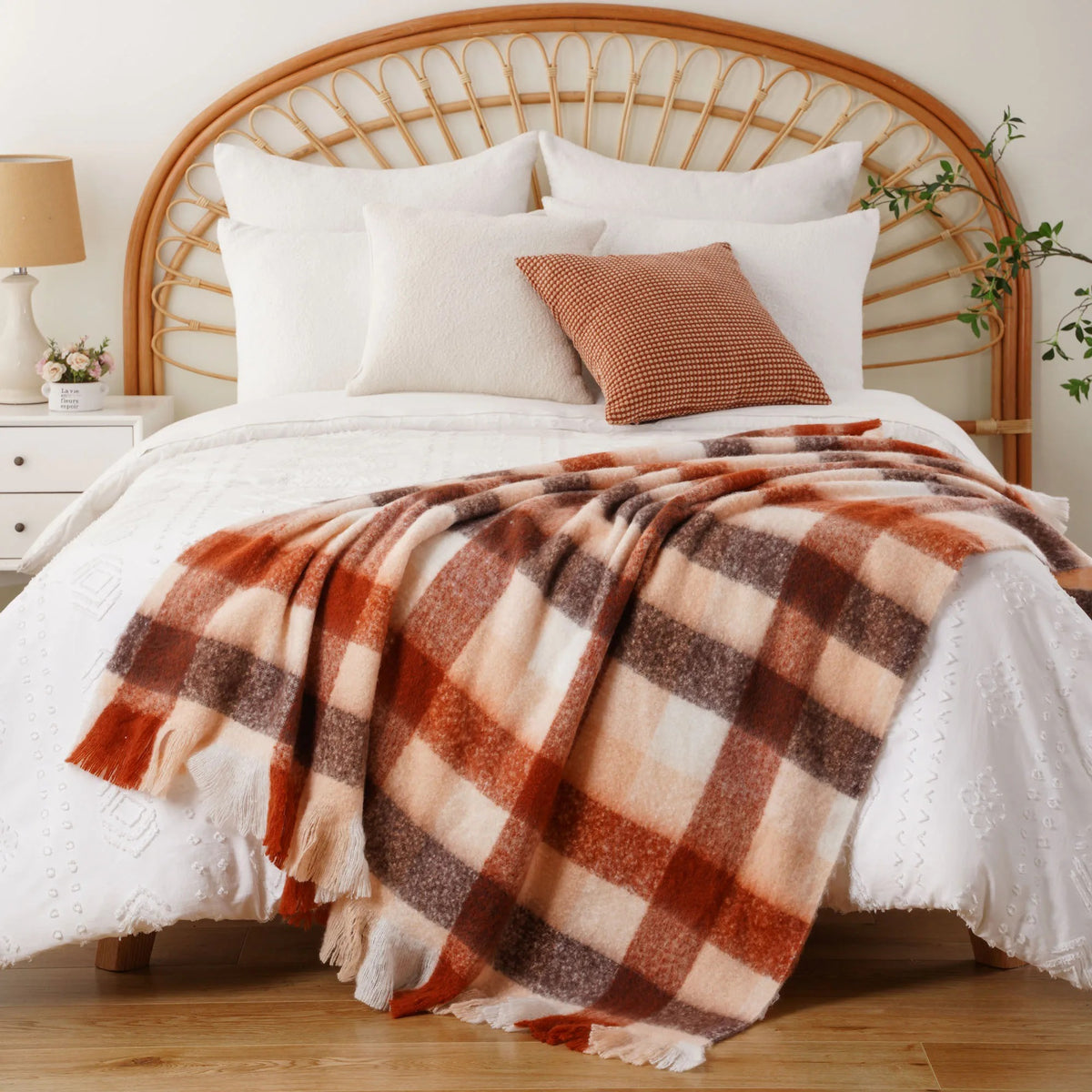 Harvest Plaid Throw Blanket