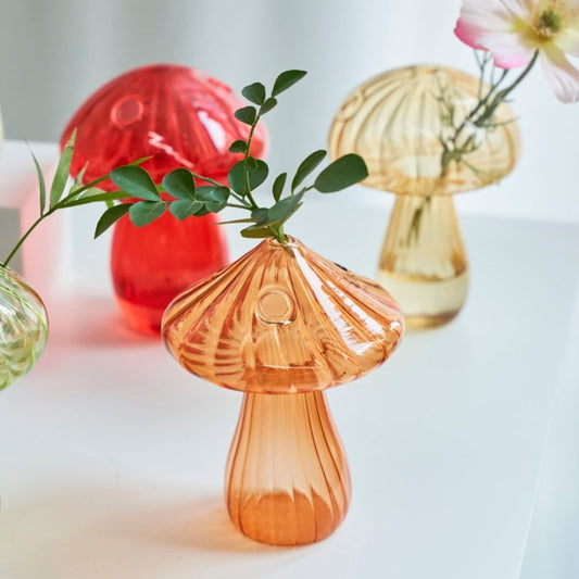 Lucid Mushroom glass sculpture in colored crystal glass – STUDIO GONKA