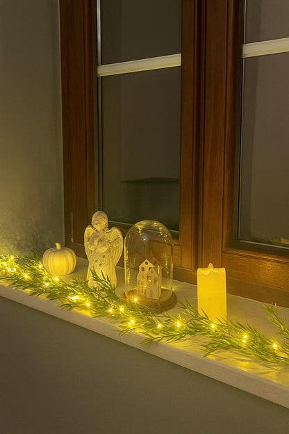 Lighted Maple Leaf Fall Garland