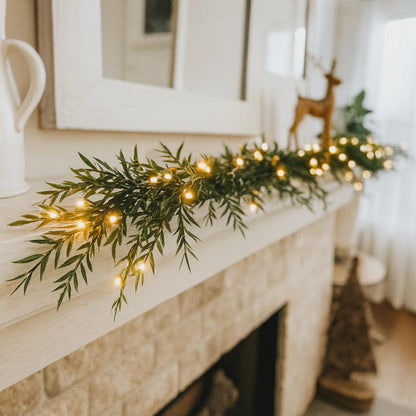 Lighted Maple Leaf Fall Garland