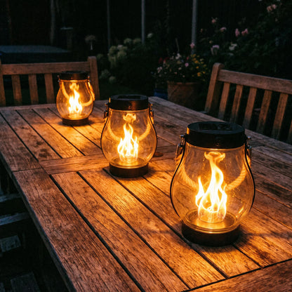 Solar Flame-Effect Lantern