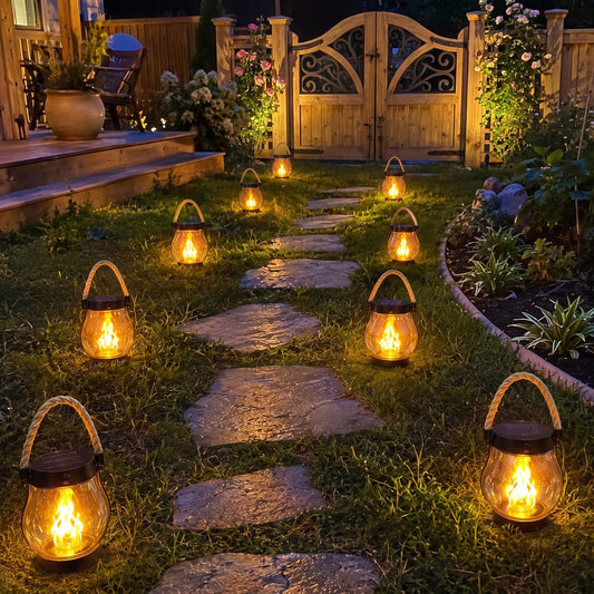 Solar Flame-Effect Lantern