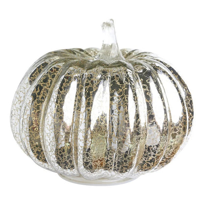 Amber Glow Glass Pumpkin