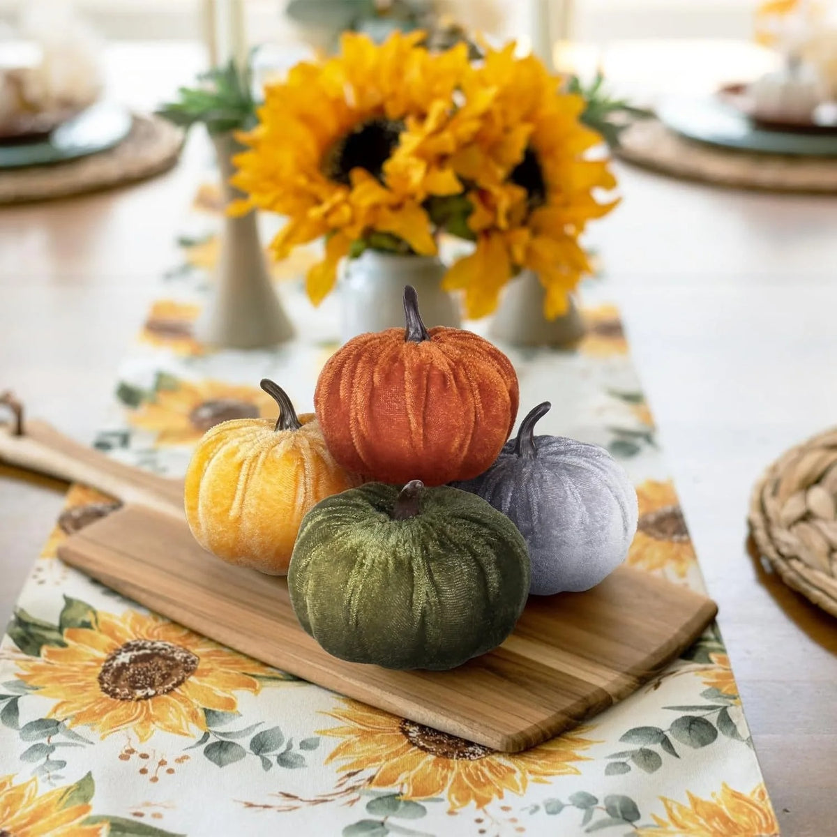 Velvet Harvest Pumpkins — Set of 12 Random Mix
