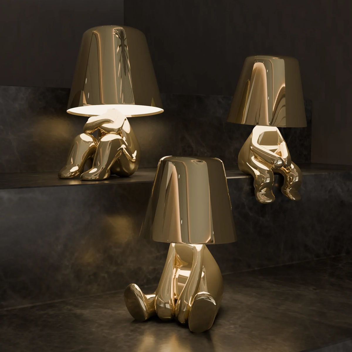 Golden Thinkers Lamp Collection