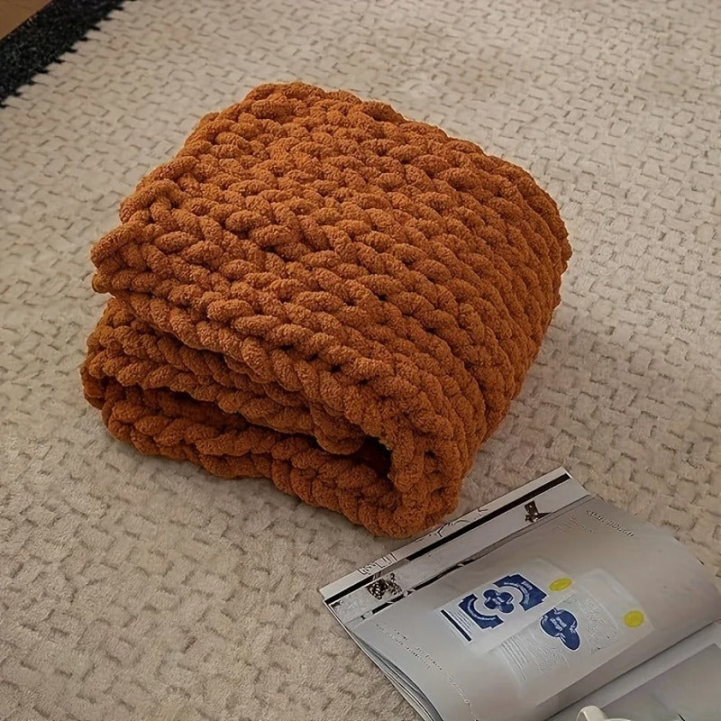 Chunky Knit Throw Blanket