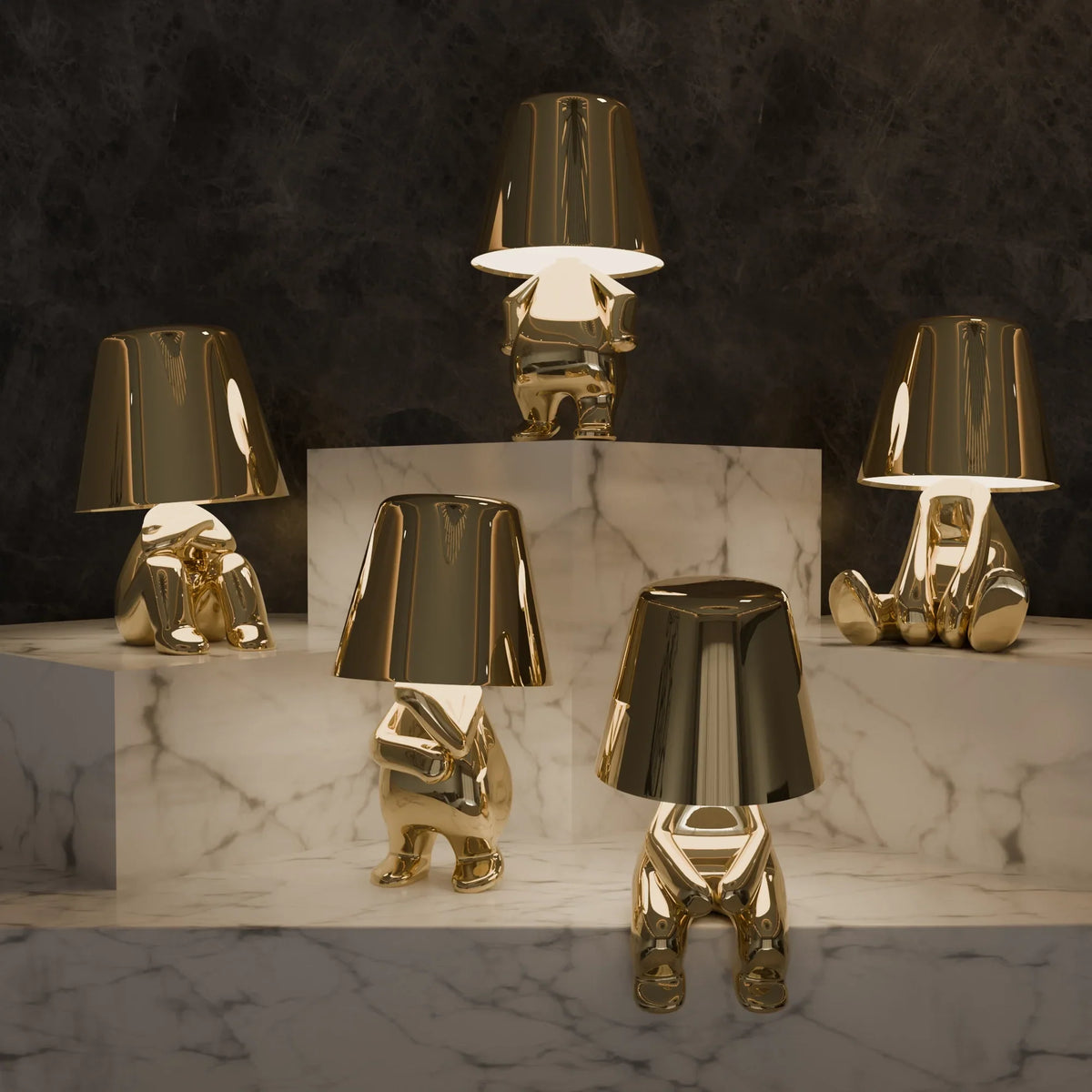 Golden Thinkers Lamp Collection