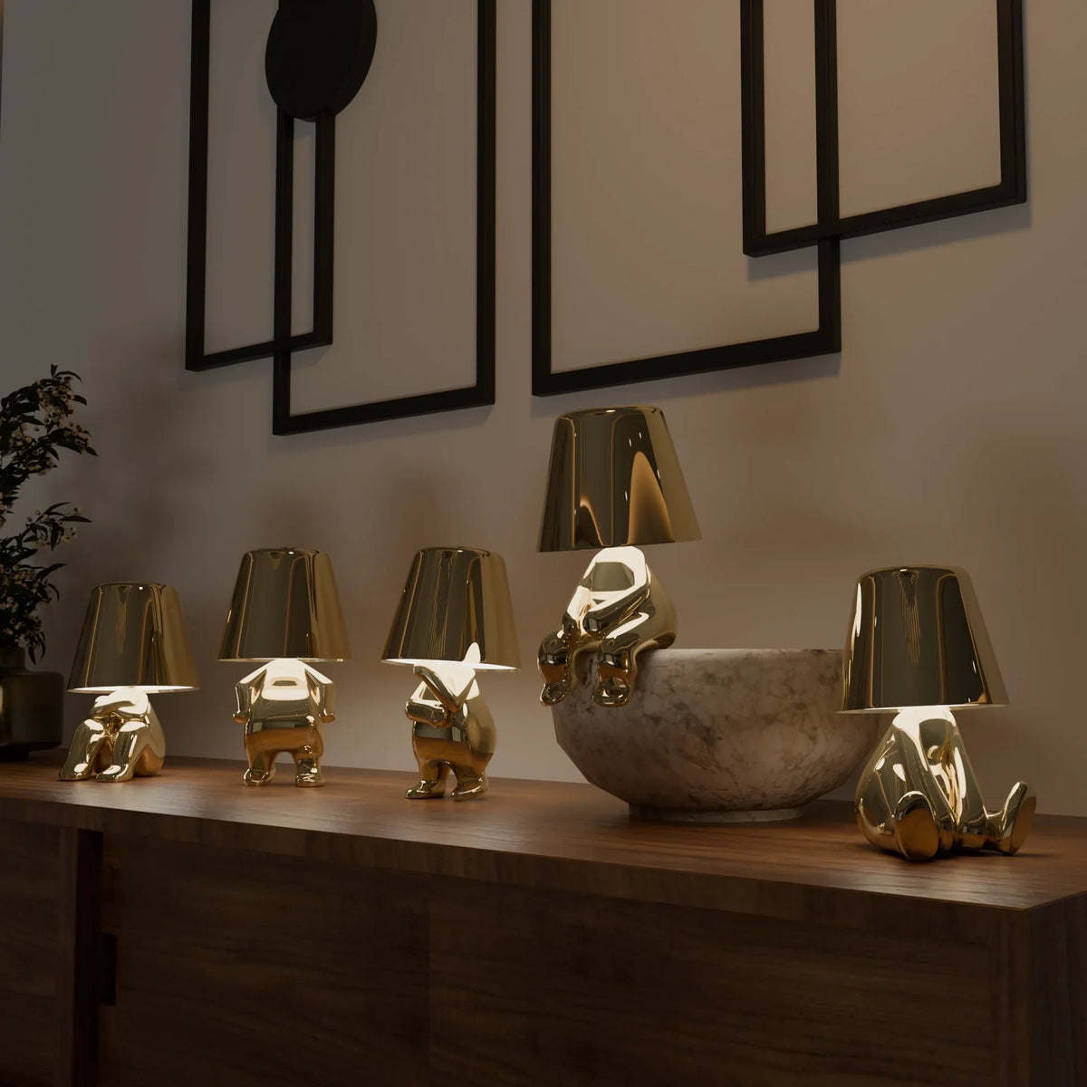 Golden Thinkers Lamp Collection