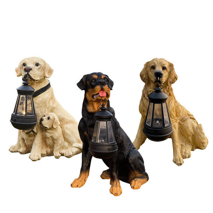 Solar Dog Garden Lantern