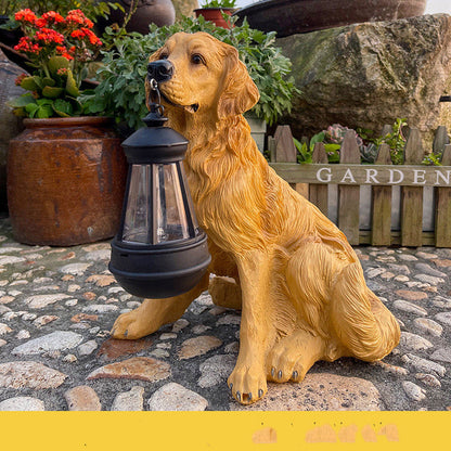 Solar Dog Garden Lantern