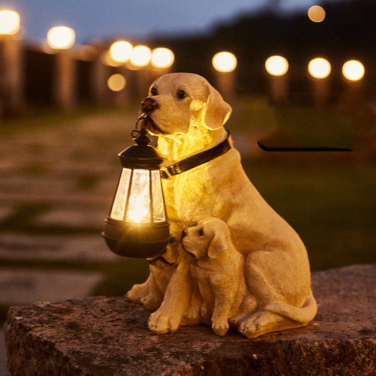 Solar Dog Garden Lantern