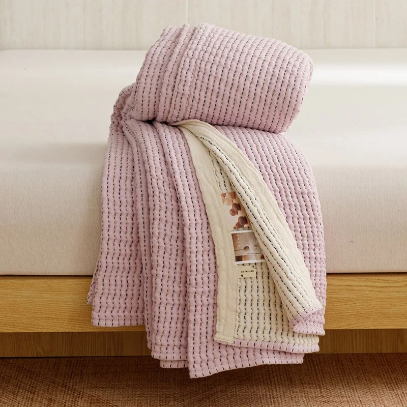 Waffle Knit Throw Blanket