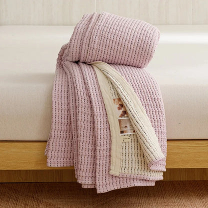 Waffle Knit Throw Blanket