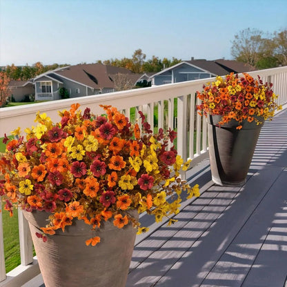 Artificial Fall Flower Branches — Set of 4