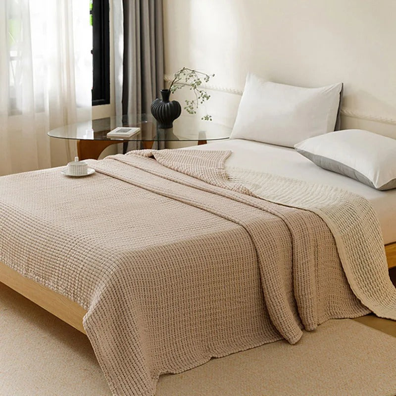 Waffle Knit Throw Blanket