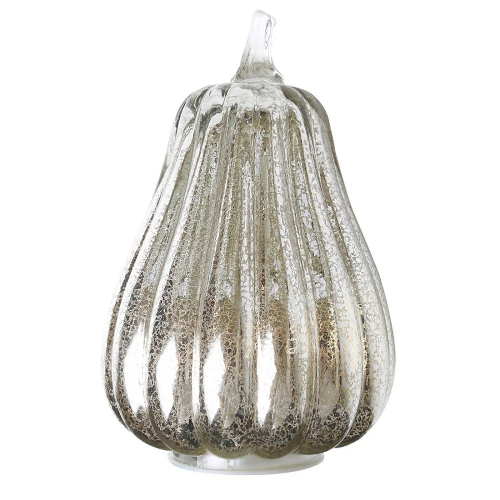 Amber Glow Glass Pumpkin