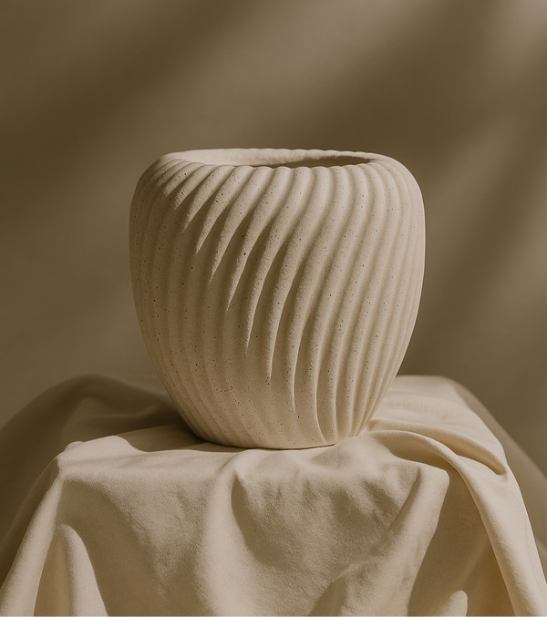 Shell Stoneware Vase