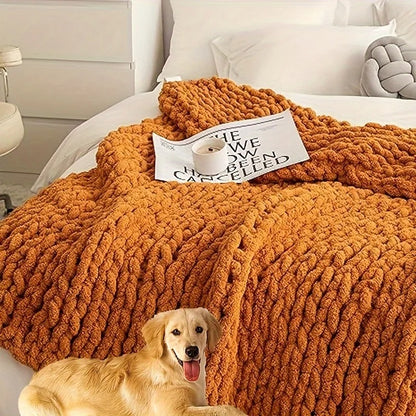 Chunky Knit Throw Blanket