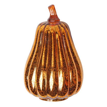 Amber Glow Glass Pumpkin