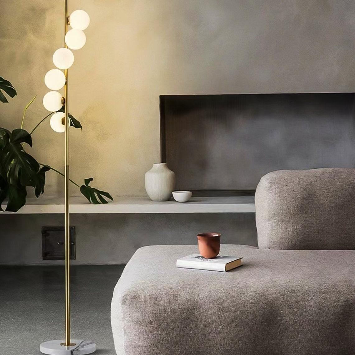 Six-Light Gold Floor Lamp