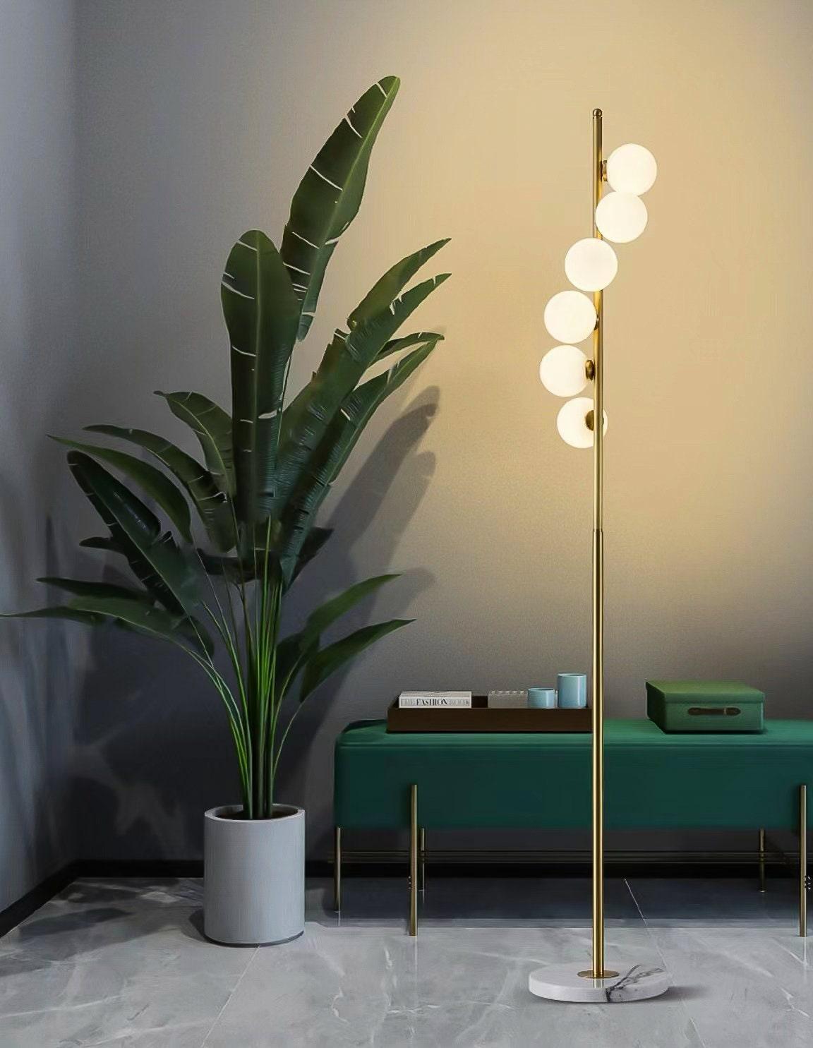 Six-Light Gold Floor Lamp