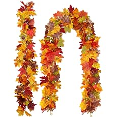 Artificial Maple Leaf Fall Garland — Set of 2
