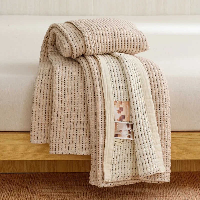Waffle Knit Throw Blanket