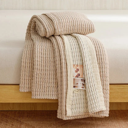 Waffle Knit Throw Blanket