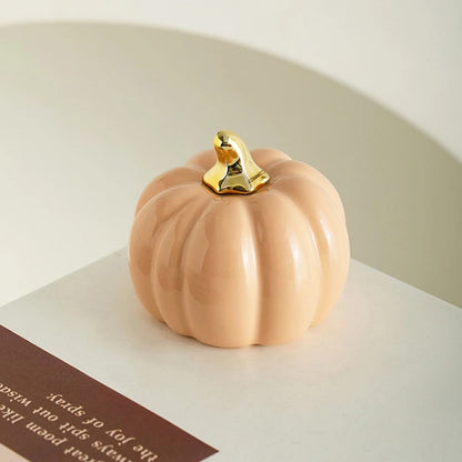 Matte Ceramic Pumpkins — Set of 3
