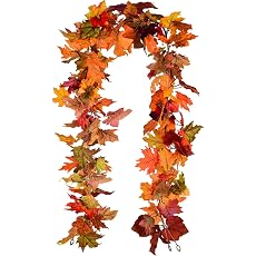 Artificial Maple Leaf Fall Garland — Set of 2