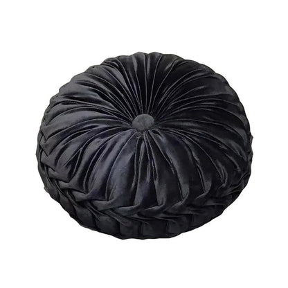 Round Velvet Accent Pillow — 15 in