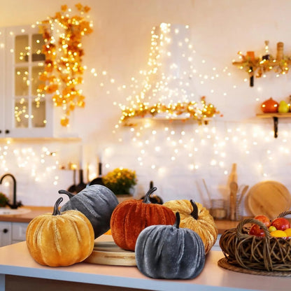 Velvet Harvest Pumpkins — Set of 12 Random Mix