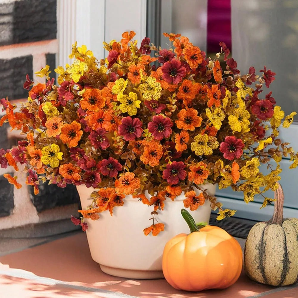 Artificial Fall Flower Branches — Set of 4