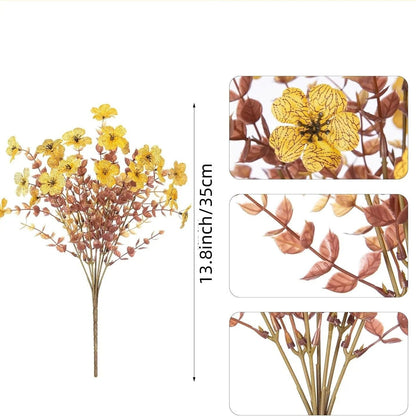 Artificial Fall Flower Branches — Set of 4