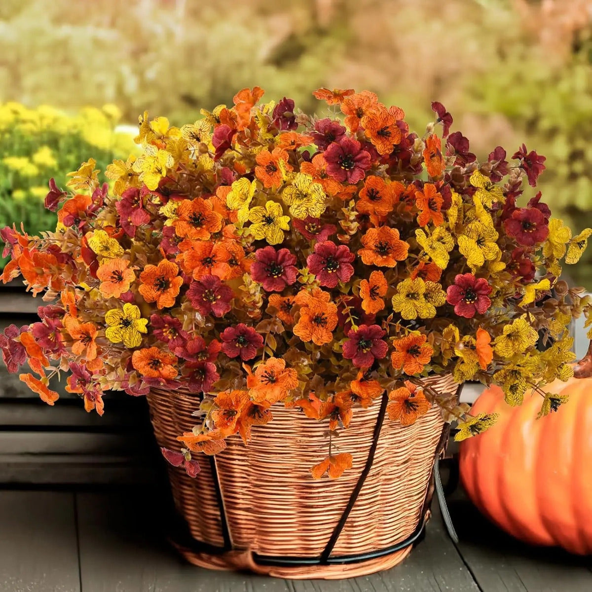 Artificial Fall Flower Branches — Set of 4