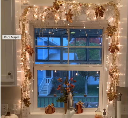 Lighted Maple Leaf Fall Garland