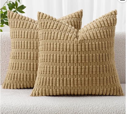 Textured Pillow Covers — Set of 2