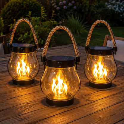 Solar Flame-Effect Lantern
