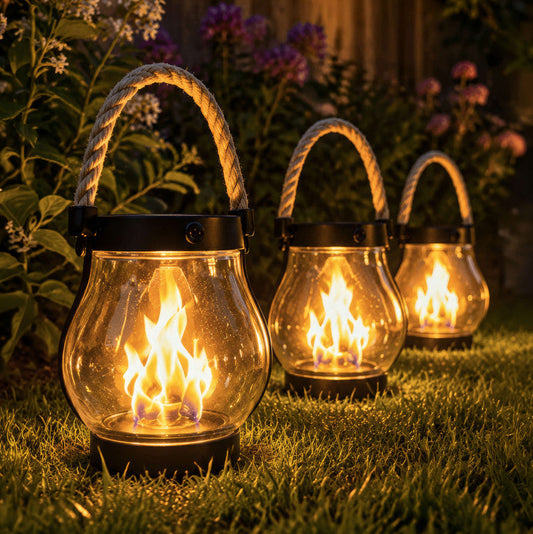 Solar Flame-Effect Lantern