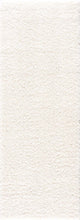 Faina Solid Cream Shag Washable Area Rug - Clearance