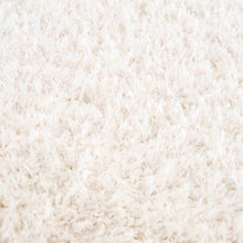 Faina Solid Cream Shag Washable Area Rug - Clearance