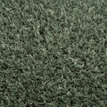 Faina Solid Green Shag Washable Area Rug - Clearance
