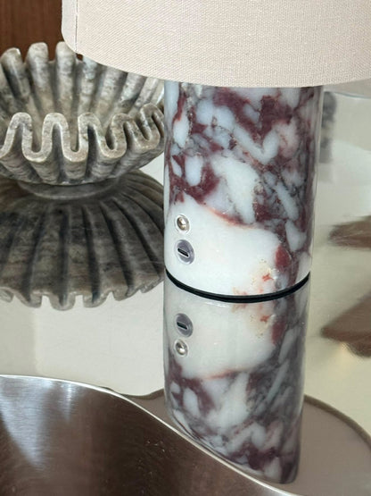 Marmora Marble Table Lamp with natural Calacatta marble base – STUDIO GONKA
