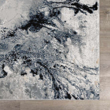 Kirkland Dark Blue Marble Rug