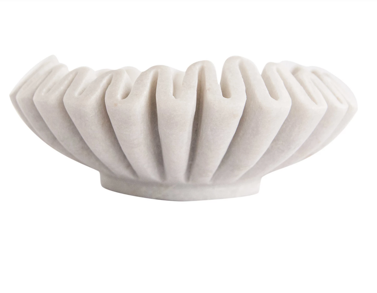 Fluted Marble Bowl