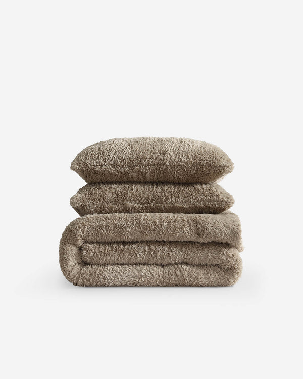 Faux Fur Comforter Set