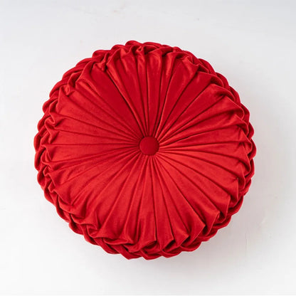 Round Velvet Accent Pillow — 15 in