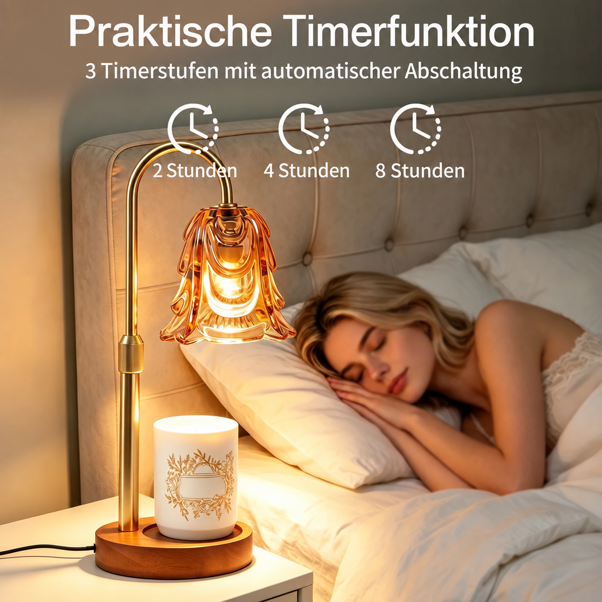 Sculptural Candle Warmer Lamp