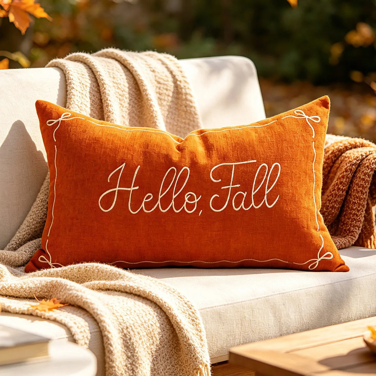 Bouclé Pumpkin Pillow Cover